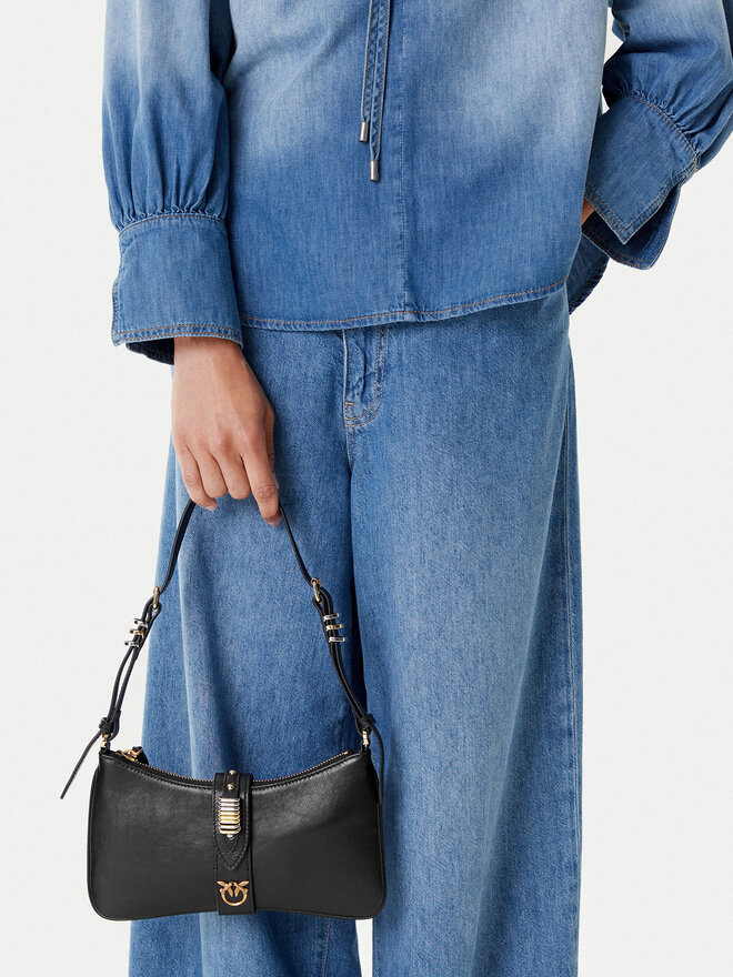 PINKO Kabelka PINKO Arthemis Shoulder Mini AI 24-25 PLTT 103512 A29V Černá