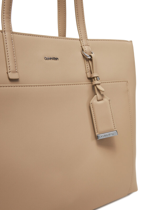Calvin Klein Borsetta Calvin Klein Ck Must Medium Shopper W/Pocket K60K613019 Beige