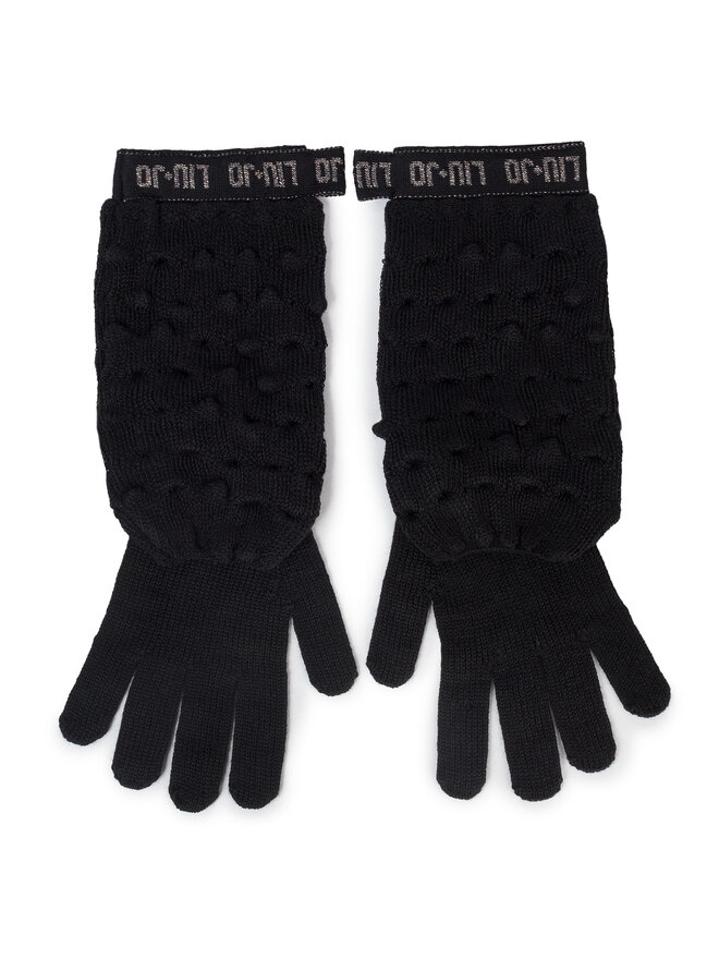 Liu Jo Damenhandschuhe Liu Jo Guanti Maglia Goffra 269051 M0300 Schwarz