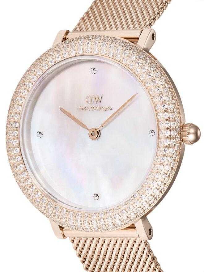 Daniel Wellington Zegarek Daniel Wellington Crystalline Bezel 3 DW00100823 Różowe złoto