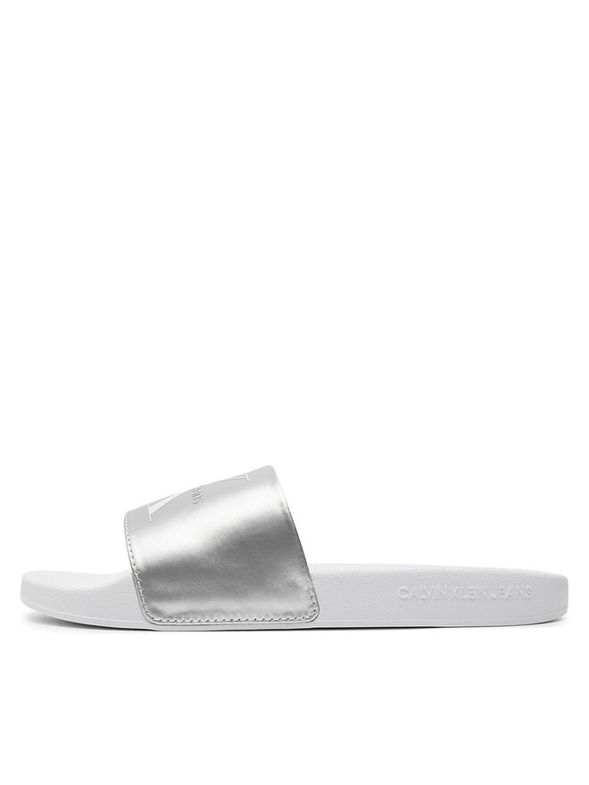 Calvin Klein Jeans Papucs Calvin Klein Jeans Slide Ny Pearl YW0YW01243 Ezüst