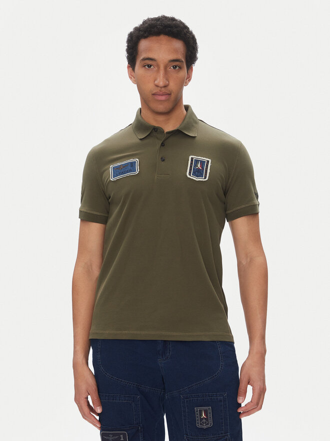 Aeronautica Militare Aeronautica Militare Poloshirt 251PO1851P344 Khakifarben Regular Fit