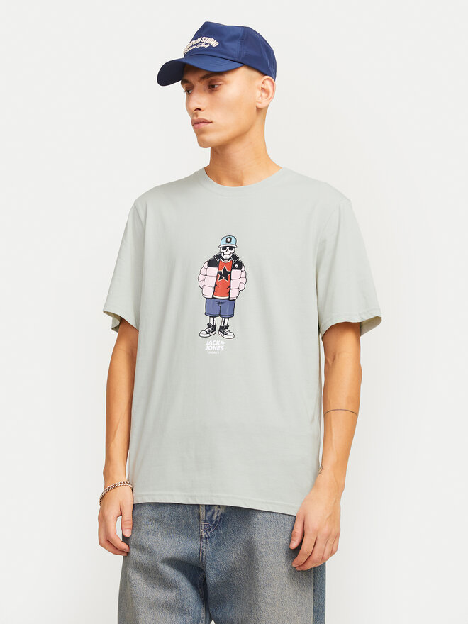 Jack&Jones Jack&Jones Marškinėliai Eight Skull 12264841 Pilka Standard Fit