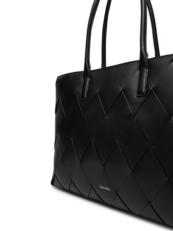 Calvin Klein Τσάντα Calvin Klein Ck Woven Medium Shopper K60K612994 Μαύρο
