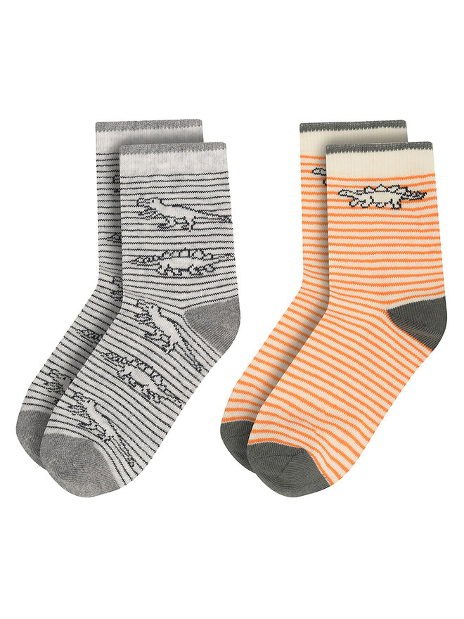Action Boy Set di 2 paia di calzini lunghi da bambini Action Boy 8KB-002-AW23 (2-pack) Arancione