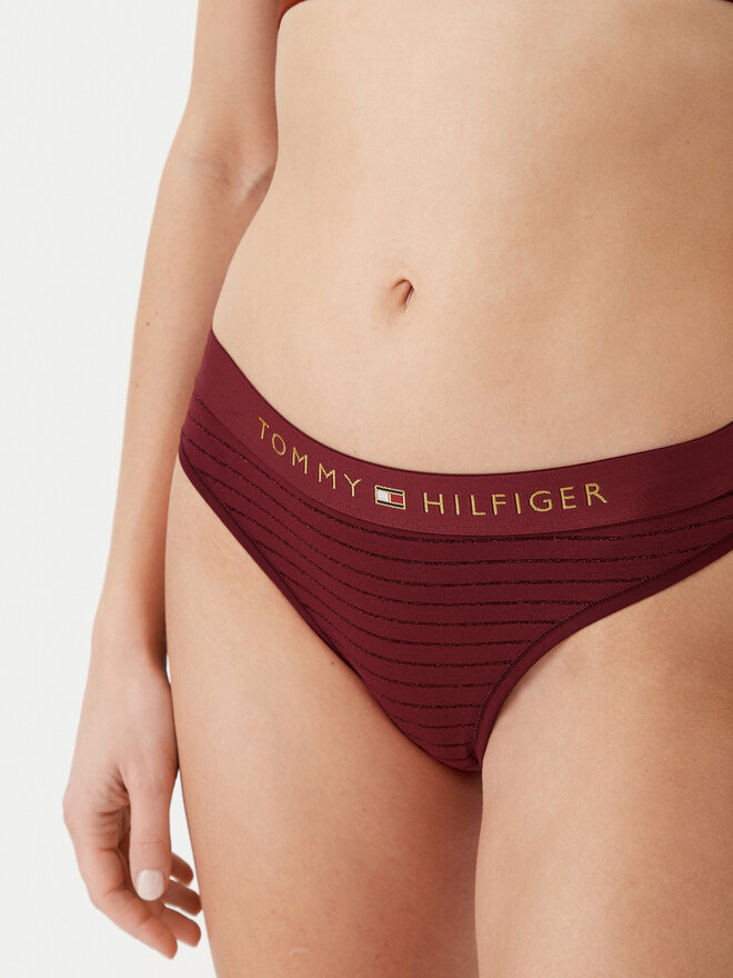 Tommy Hilfiger Tommy Hilfiger Klassischer Damenslip UW0UW05588 Dunkelrot Regular Fit