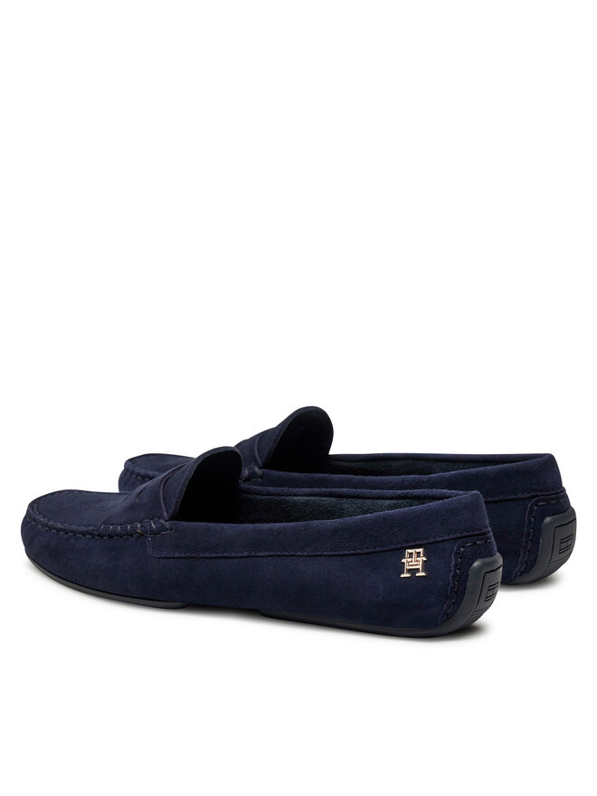 Tommy Hilfiger Mokasyny Tommy Hilfiger Th Suede Driver Loafer FW0FW08563 Granatowy