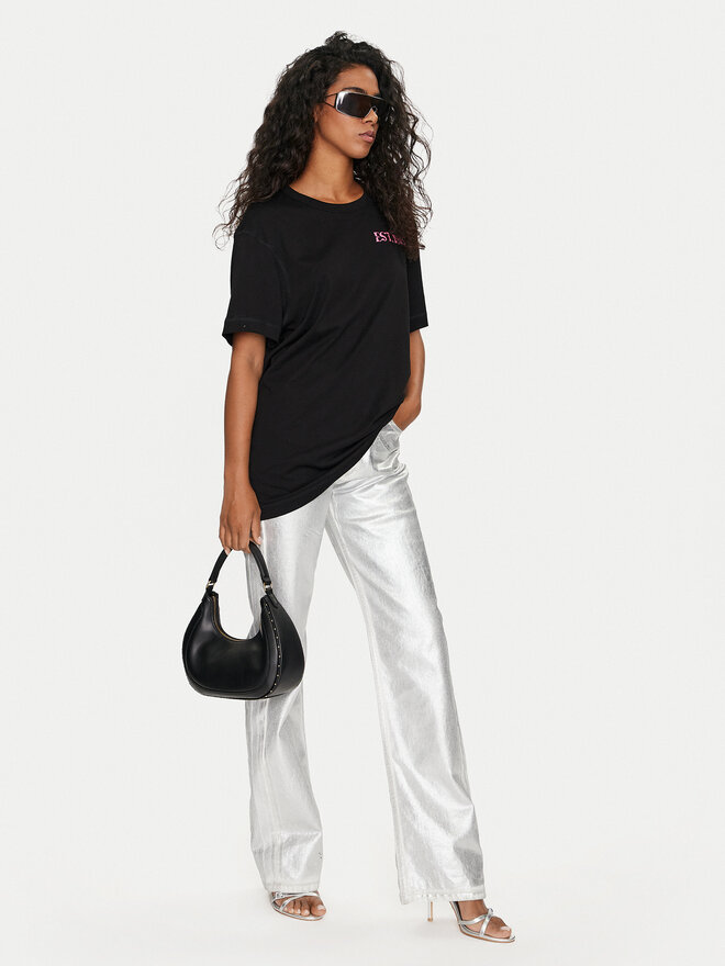 Guess Guess Marškinėliai W4GI19 JA914 Juoda Regular Fit