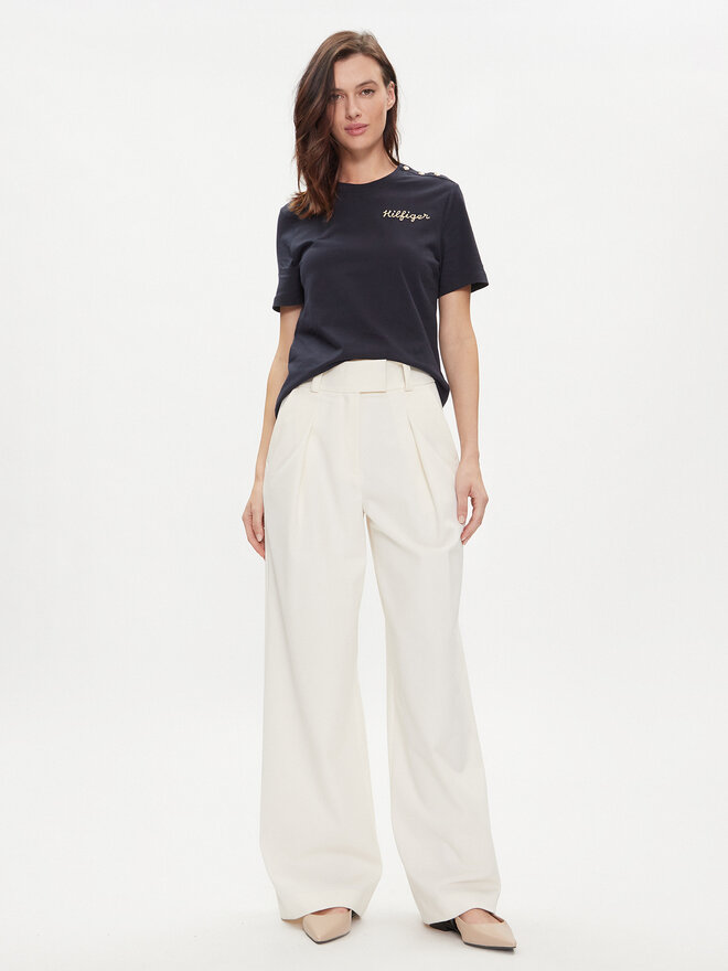 Tommy Hilfiger Tommy Hilfiger Póló Gold Button WW0WW41211 Sötétkék Regular Fit