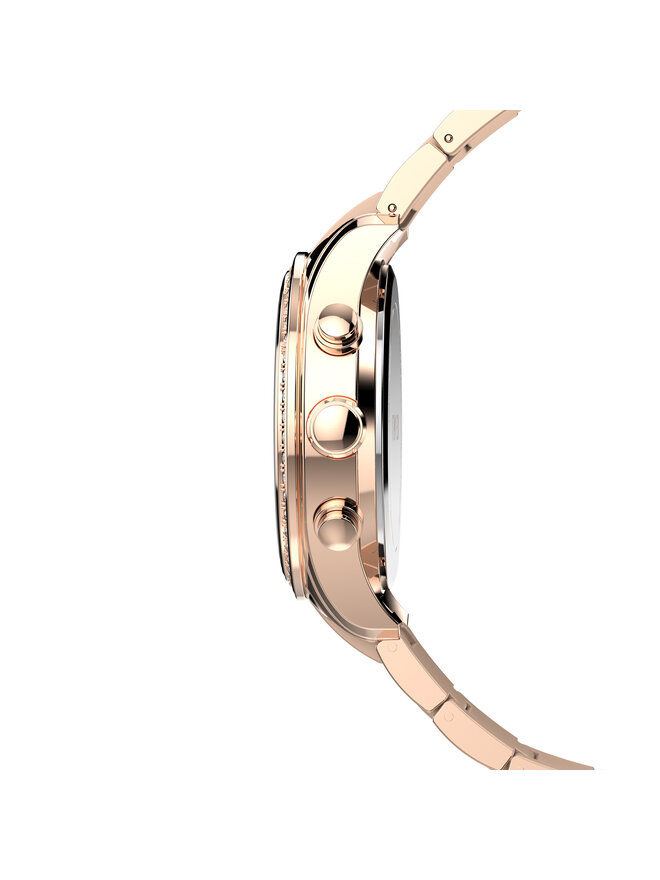 Timex Pulkstenis Timex Dress Chronograph TW2W20100 Rozā zelts