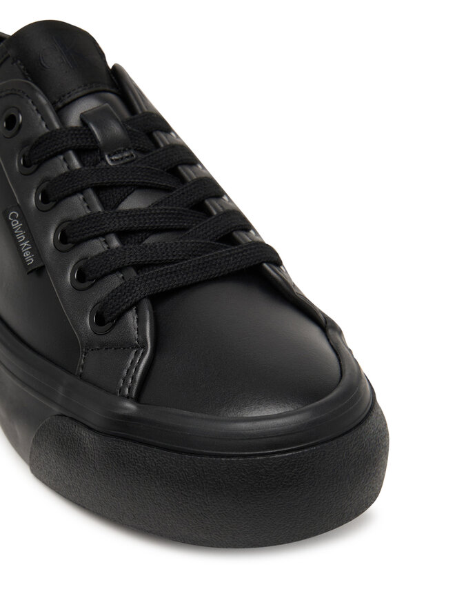 Calvin Klein Sneakers Calvin Klein Vulc Flatf Lace Up Lth YW0YW01932 Schwarz