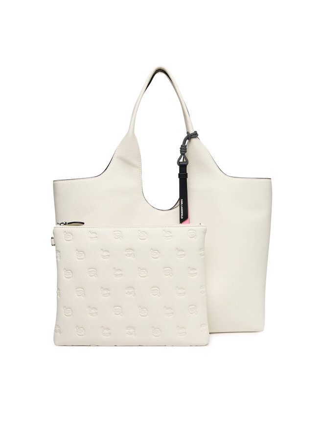 KARL LAGERFELD Ročna torba KARL LAGERFELD A3W30096 Bela