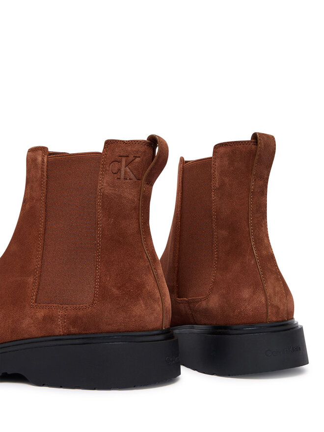 Calvin Klein Klassische Stiefeletten Calvin Klein Combat Ess Chelsea Boot Su YM0YM01372 Braun