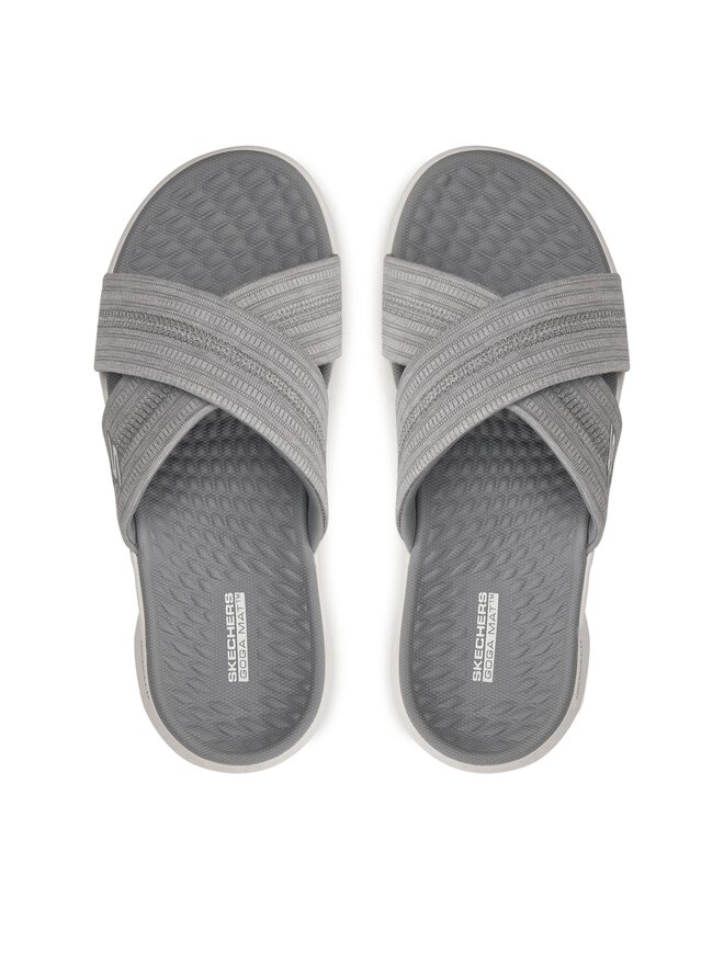 Skechers Pantoletten Skechers Go Walk Flex Sandal-Impressed 141420/GRY Grau