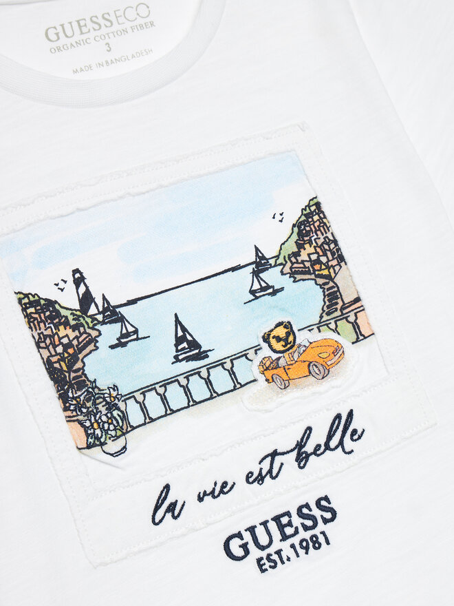 Guess Guess Camiseta N4GI16 K6XN4 Blanco Regular Fit