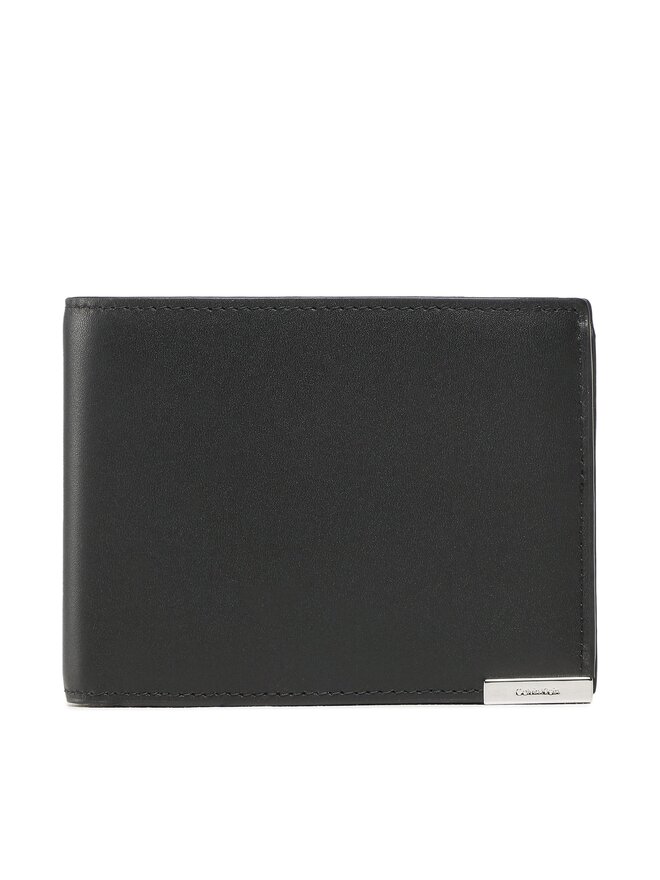 Calvin Klein Nagyméretű férfi pénztárca Calvin Klein Modern Plaque Trifold 10cc Coin K50K509997 Fekete