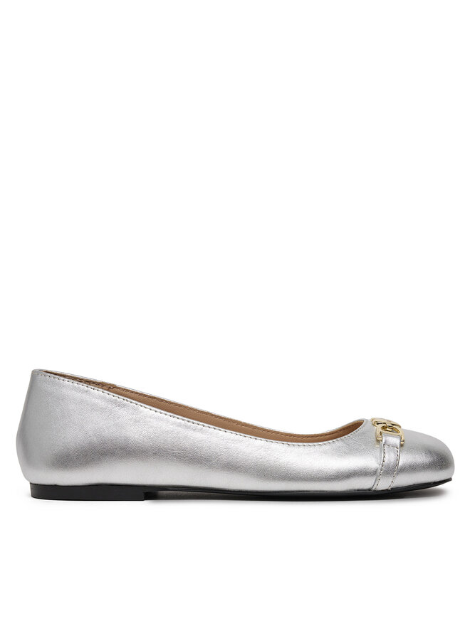 LOVE MOSCHINO Baleriny LOVE MOSCHINO JA11011G1MIF090B Srebrny