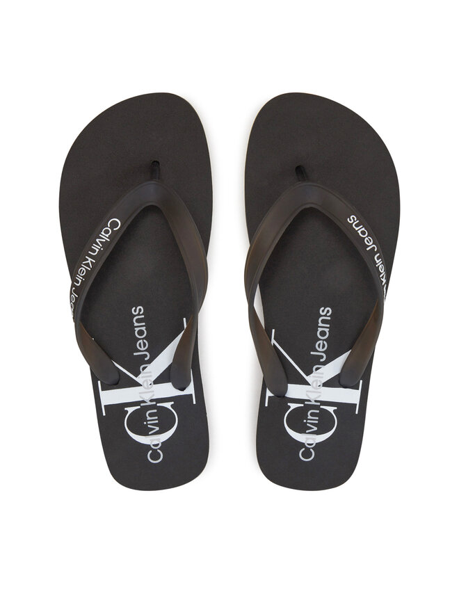 Infradito Calvin Klein Jeans Beach Sandal Monogram Tpu YM0YM00838 Nero escarpe