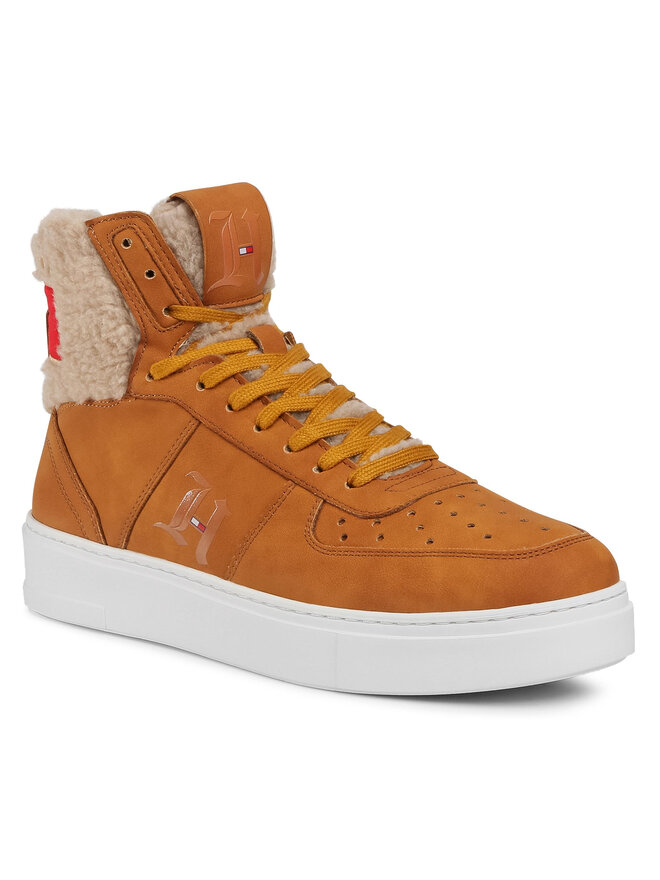 Sneakers Tommy Hilfiger LEWIS HAMILTON Lh Shearling High Top Sneaker FM0FM03215 Braun eschuhe