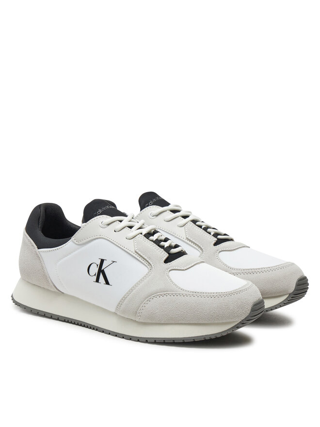 Calvin Klein Jeans Sneakersy Calvin Klein Jeans Retro Sock Runner Mg Wmm YM0YM01152 Biały