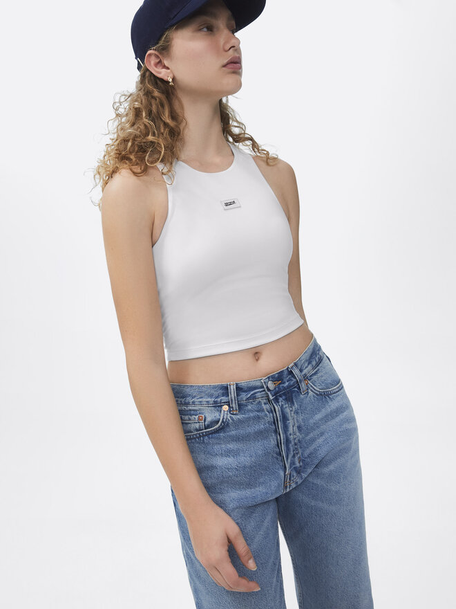 Sprandi Sprandi Felső SP22-TPD101 Fehér Slim Fit