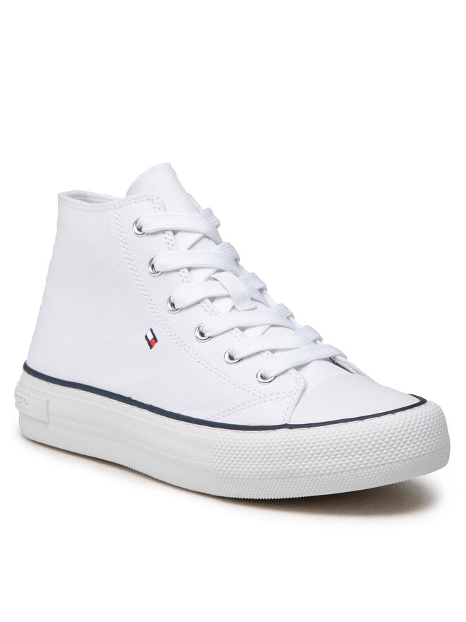 Tommy Hilfiger Kedas Tommy Hilfiger High Top Lace-Up Sneaker T3A4-32119-0890 S Balts