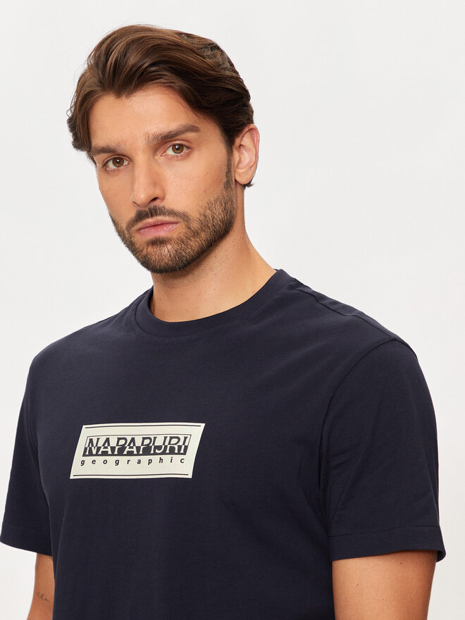 Napapijri Napapijri Póló S-box Logo NP0A4I3L Sötétkék Regular Fit