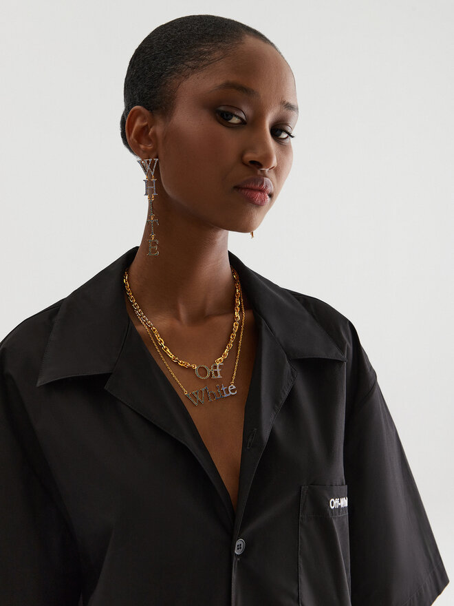 Off-White Колие Off-White OWOB097S23MET0028445 Златист