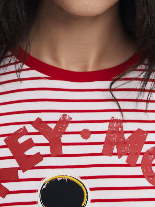 Desigual Desigual Camiseta Mickey 25SWTKAI Rojo Regular Fit