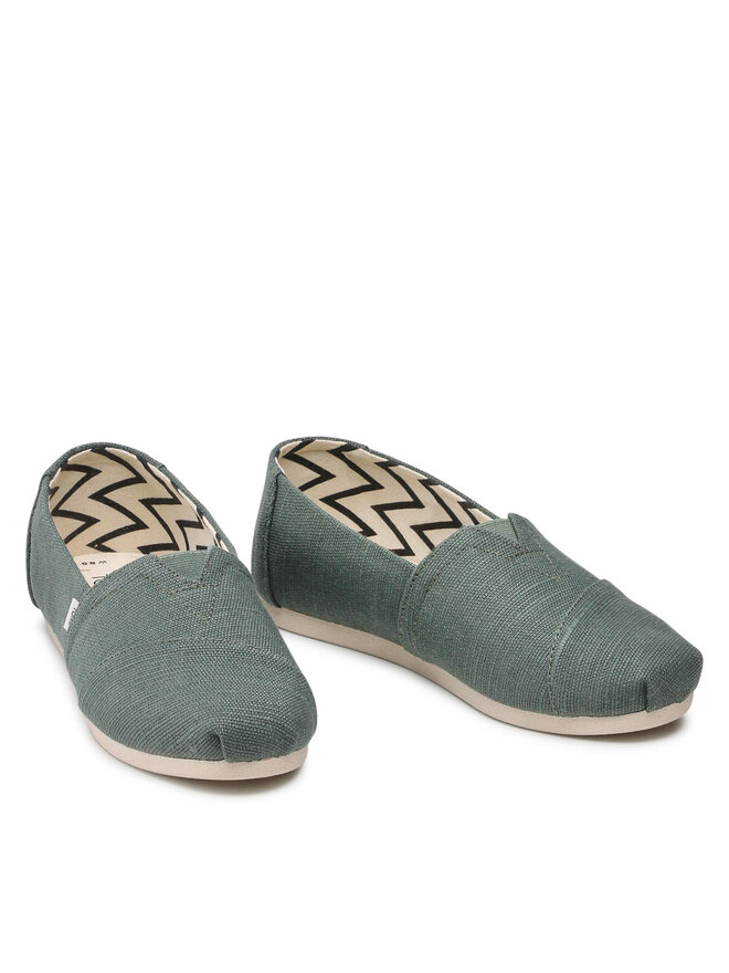 Toms Nizki čevlji Toms Alpargata 10017719 Zelena