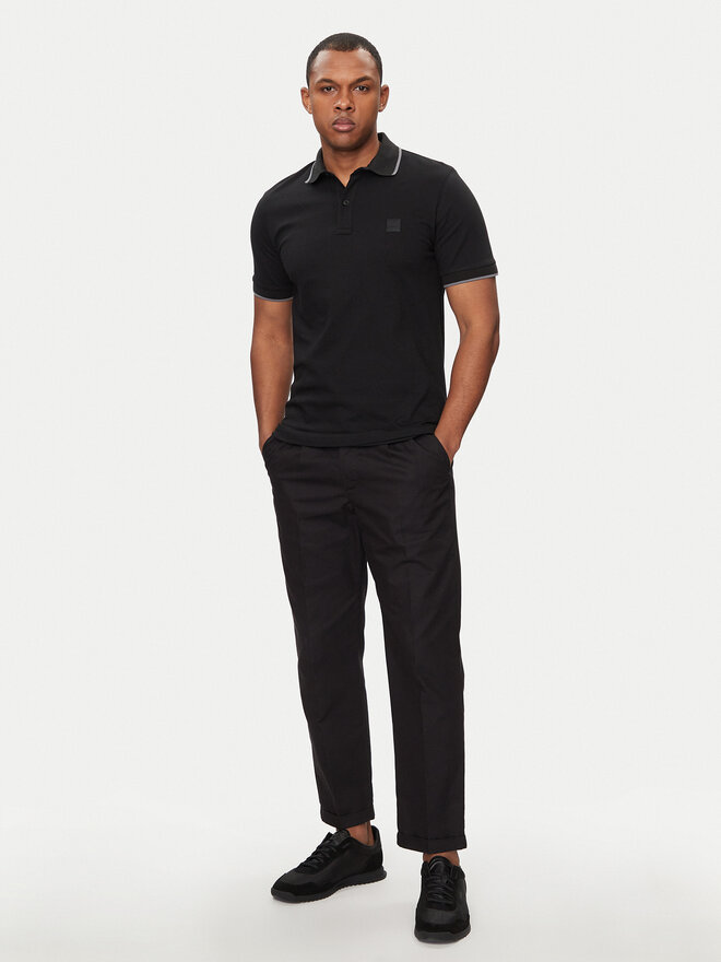 BOSS Boss Poloshirt Passertip 50507699 Schwarz Slim Fit