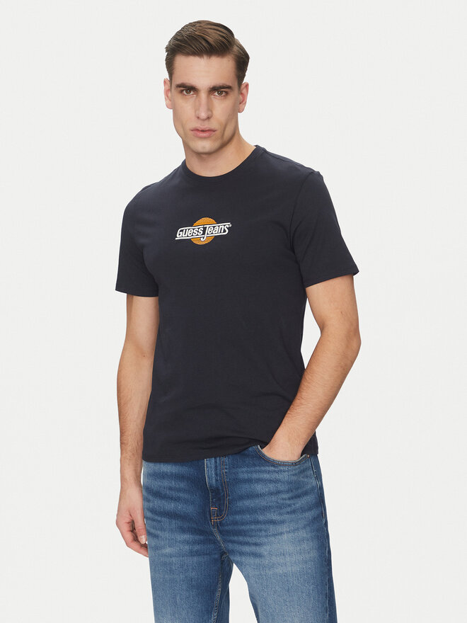 Guess Jeans Guess Jeans Póló M5GI23 K8HM0 Sötétkék Slim Fit