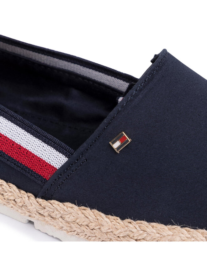 Tommy Hilfiger Espadrilky Tommy Hilfiger Basic Tommy Corporate Espadrille FW0FW04738 Tmavomodrá