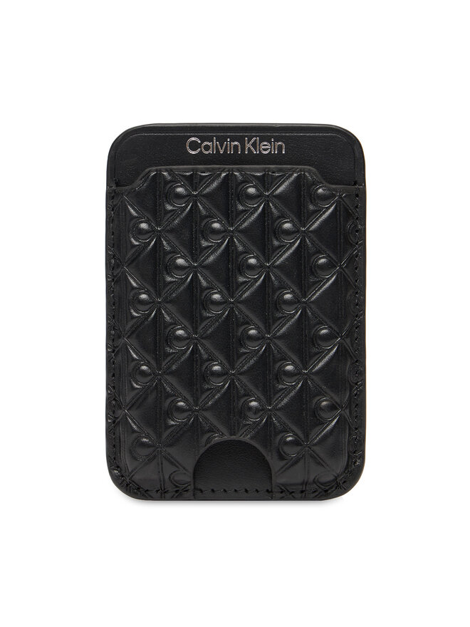 Calvin Klein Etui pentru carduri Calvin Klein Aop Leather Magnetic Card Case LV04F1100G Negru