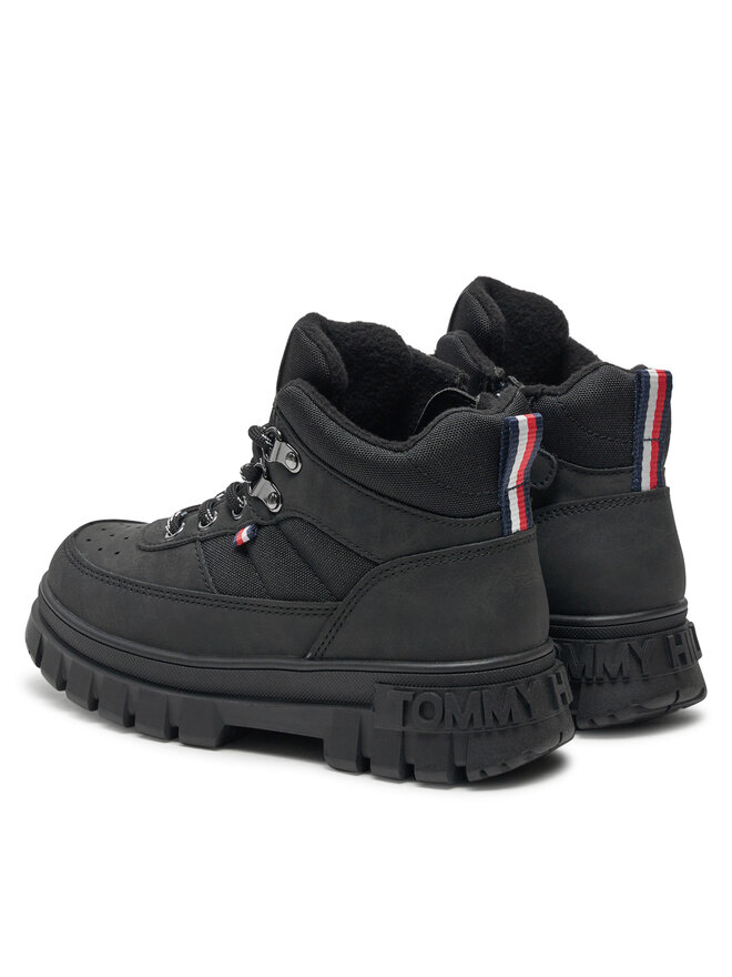 Tommy Hilfiger Schnürschuhe Tommy Hilfiger Lace-Up Bootie T3X5-33707-1492 M Schwarz