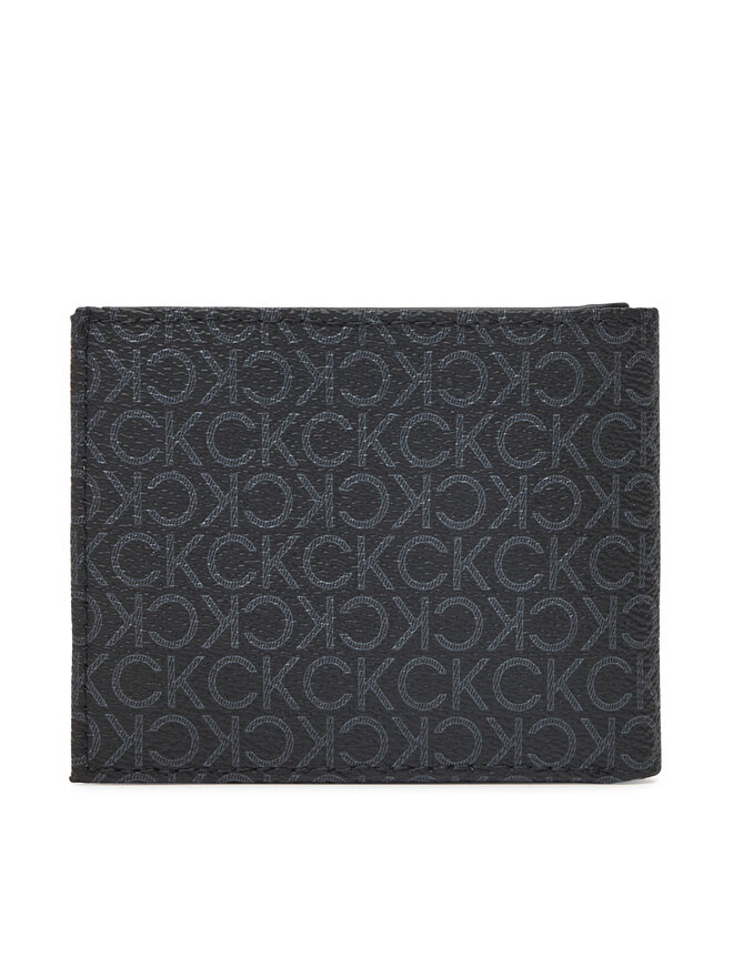 Calvin Klein Ανδρικό Πορτοφόλι Calvin Klein Classic Mono Bifold 5Cc W/Coin K50K512845 Μαύρο