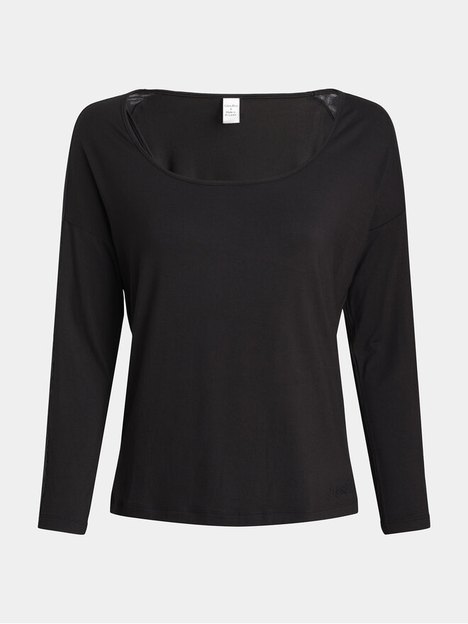 Calvin Klein Underwear Calvin Klein Underwear Pyjama-Bluse 000QS7006E Schwarz Regular Fit