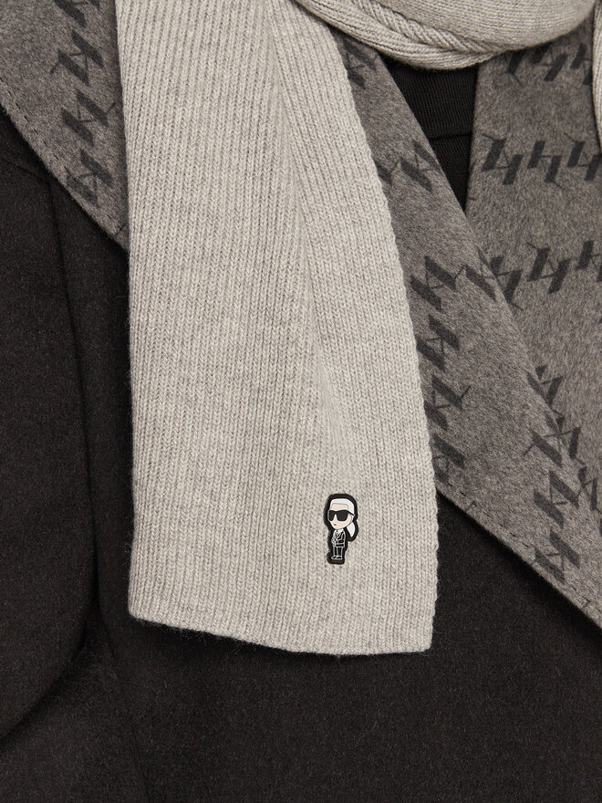 KARL LAGERFELD Зимен шал KARL LAGERFELD 246W3306 Сив