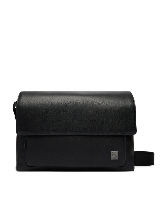 Calvin Klein Umhängetasche Calvin Klein Emblem Hw Flap Messenger LV04D3299G Schwarz