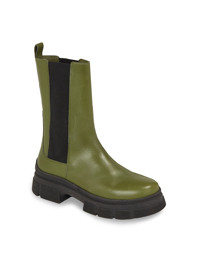 Tommy Hilfiger Μποτάκια με λάστιχο Tommy Hilfiger Essential Leather Chelsea Boot FW0FW07490 Πράσινο