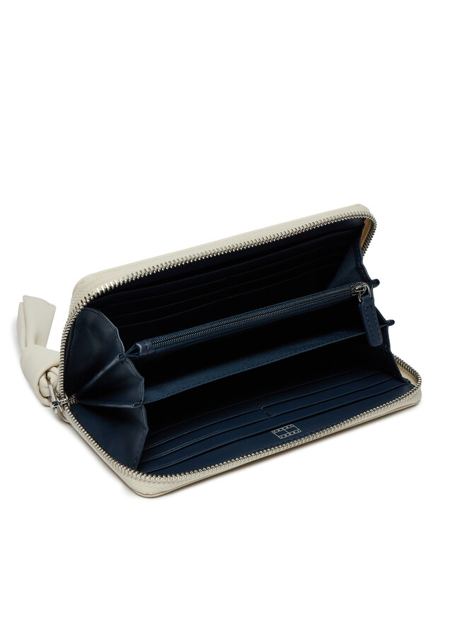 Tommy Jeans Portofel Mare de Damă Tommy Jeans Tjw Bold Large Za AW0AW16389 Écru