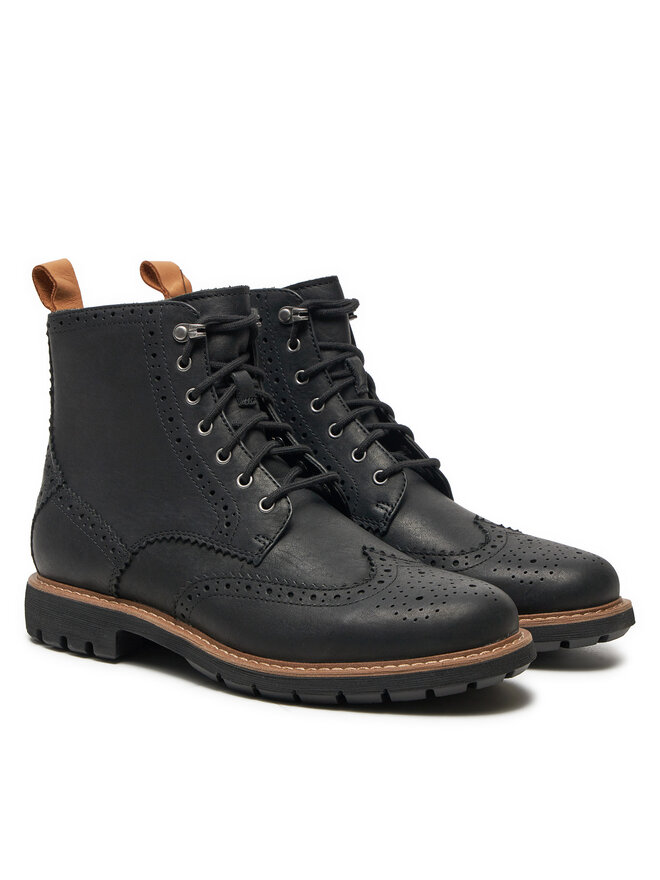 Clarks Kozačky Clarks Batcombe Lord 261348577 Černá