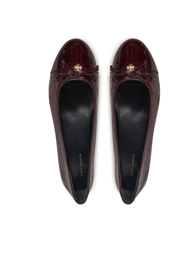Tory Burch Baleriny Tory Burch Cap Toe Ballet 165365 Bordowy