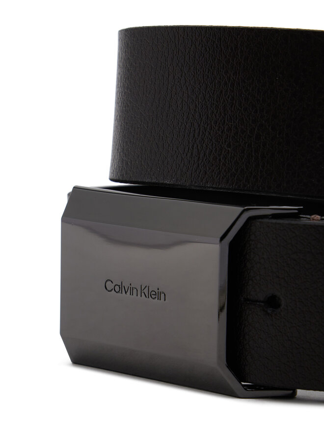 Calvin Klein Pánsky opasok Calvin Klein Adj Beveled Plaque Pb 35Mm K50K512835 Čierna
