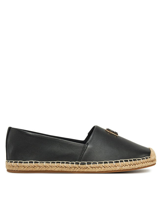 Tommy Hilfiger Εσπαντρίγιες Tommy Hilfiger Th Logo Leather Espadrille FW0FW08540 Μαύρο