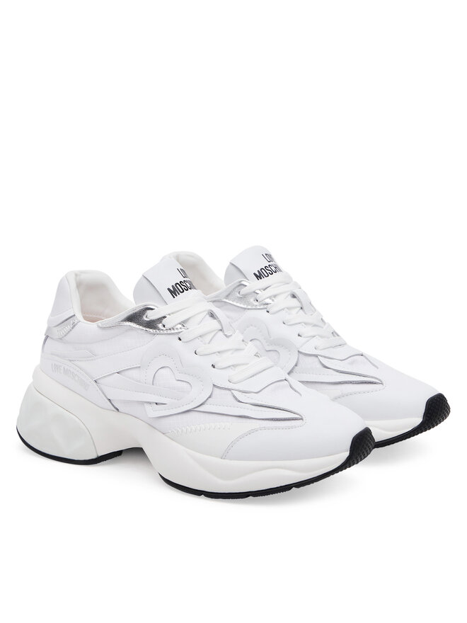 LOVE MOSCHINO Sneakersy LOVE MOSCHINO JA15326G1MIQE10A Biały