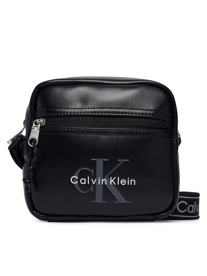 Calvin Klein Umhängetasche Calvin Klein Bold Logo Webbing Square Crossbo LV04D3445G Schwarz