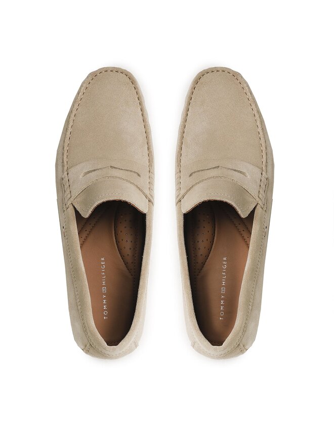 Tommy Hilfiger Mokassins Tommy Hilfiger Casual Hilfiger Suede Driver FM0FM04271 Beige