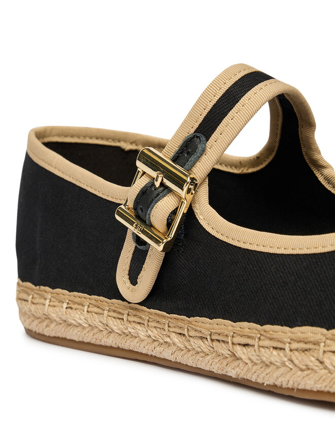 Tommy Hilfiger Espadrilles Tommy Hilfiger Buckle Maryjane Espadrille FW0FW09239 Schwarz
