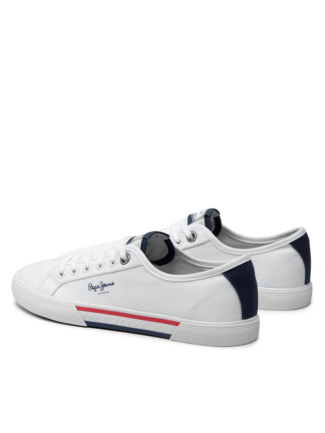 Pepe Jeans Πάνινα παπούτσια Pepe Jeans Brady Basic PMS30816 Λευκό